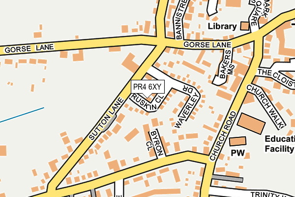 PR4 6XY map - OS OpenMap – Local (Ordnance Survey)