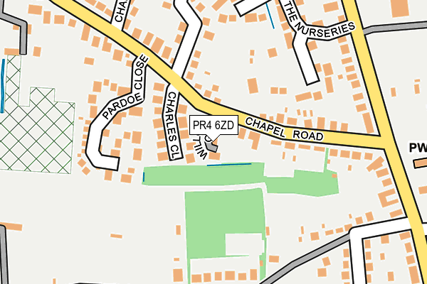 PR4 6ZD map - OS OpenMap – Local (Ordnance Survey)