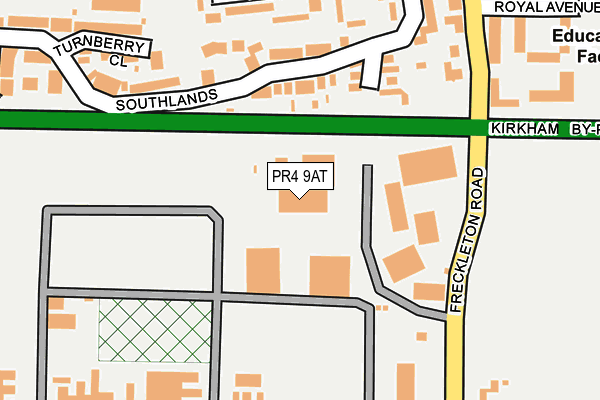 PR4 9AT map - OS OpenMap – Local (Ordnance Survey)