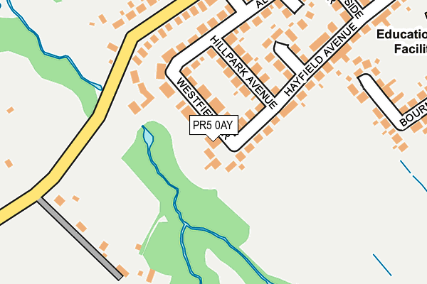 PR5 0AY map - OS OpenMap – Local (Ordnance Survey)
