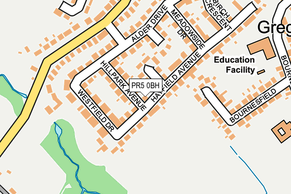 PR5 0BH map - OS OpenMap – Local (Ordnance Survey)