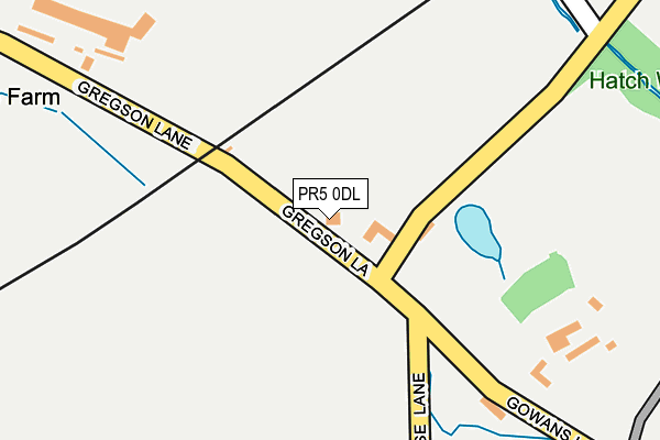 PR5 0DL map - OS OpenMap – Local (Ordnance Survey)