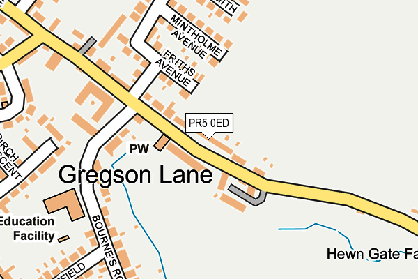 PR5 0ED map - OS OpenMap – Local (Ordnance Survey)