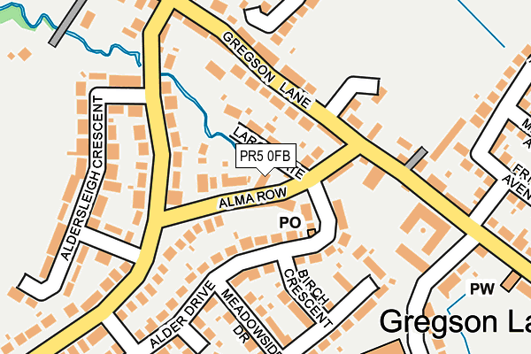 PR5 0FB map - OS OpenMap – Local (Ordnance Survey)