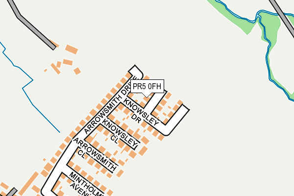 PR5 0FH map - OS OpenMap – Local (Ordnance Survey)