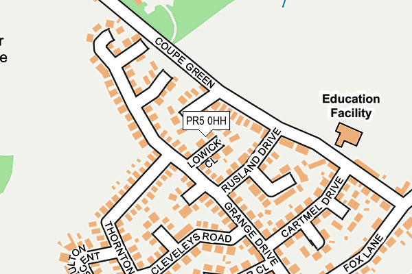 PR5 0HH map - OS OpenMap – Local (Ordnance Survey)