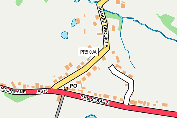PR5 0JA map - OS OpenMap – Local (Ordnance Survey)