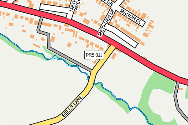 PR5 0JJ map - OS OpenMap – Local (Ordnance Survey)
