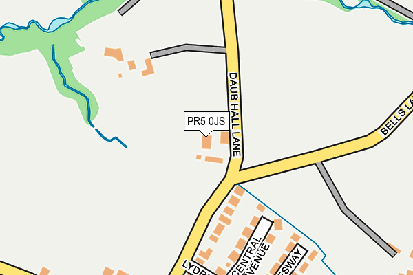 PR5 0JS map - OS OpenMap – Local (Ordnance Survey)