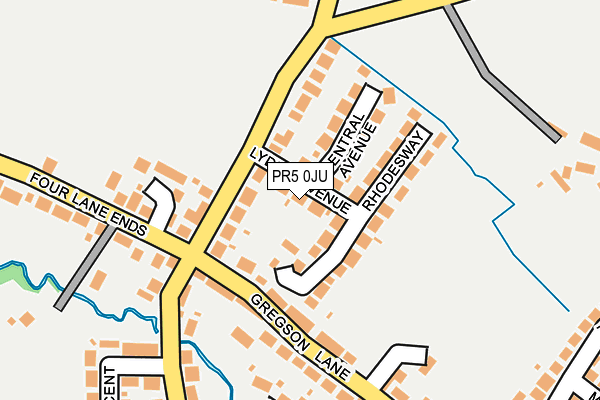 PR5 0JU map - OS OpenMap – Local (Ordnance Survey)