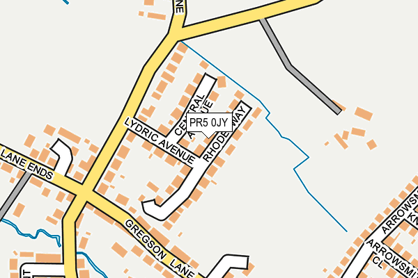 PR5 0JY map - OS OpenMap – Local (Ordnance Survey)