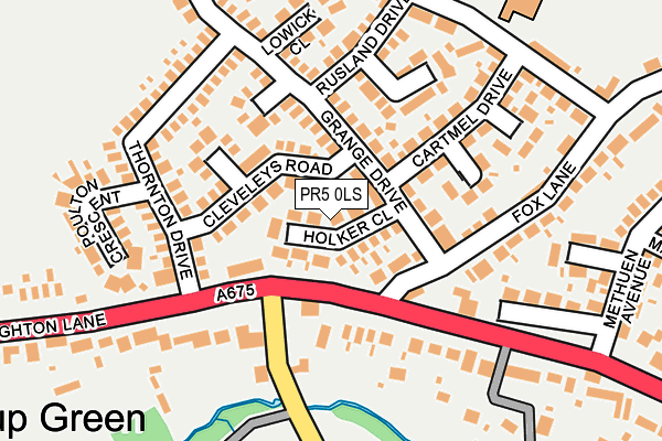 PR5 0LS map - OS OpenMap – Local (Ordnance Survey)