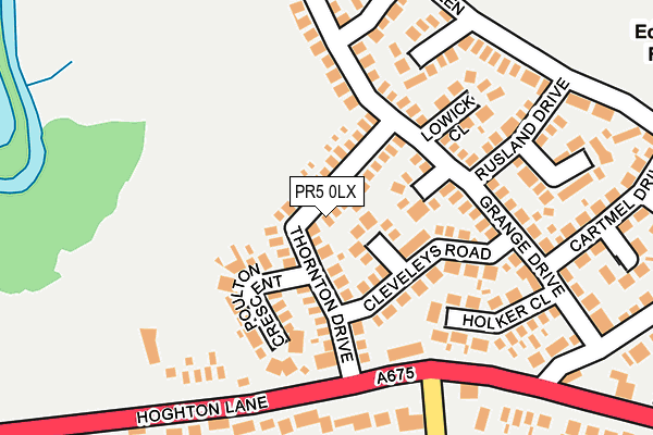 PR5 0LX map - OS OpenMap – Local (Ordnance Survey)