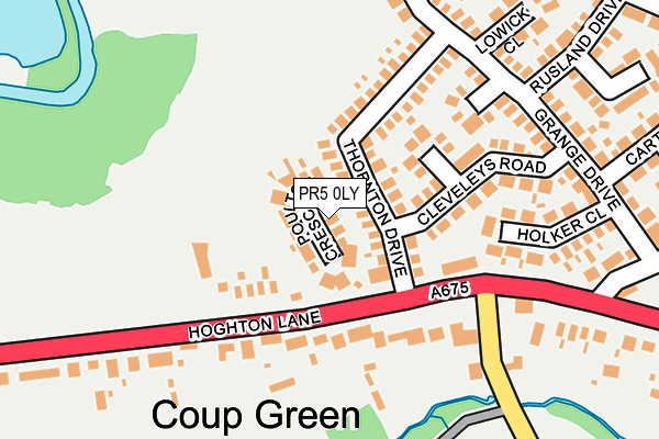 PR5 0LY map - OS OpenMap – Local (Ordnance Survey)