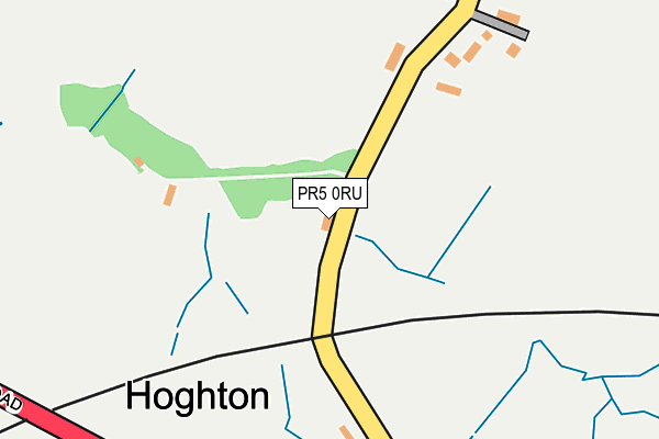 PR5 0RU map - OS OpenMap – Local (Ordnance Survey)