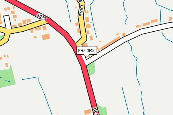PR5 0RX map - OS OpenMap – Local (Ordnance Survey)