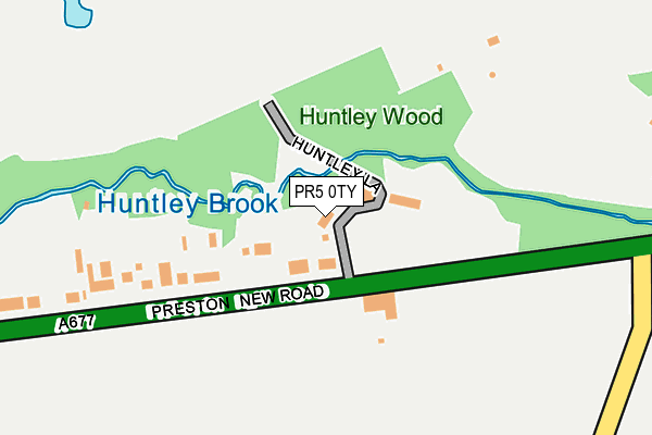 PR5 0TY map - OS OpenMap – Local (Ordnance Survey)