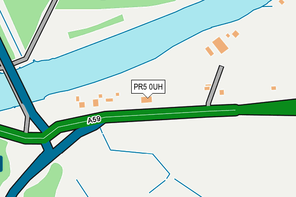 PR5 0UH map - OS OpenMap – Local (Ordnance Survey)