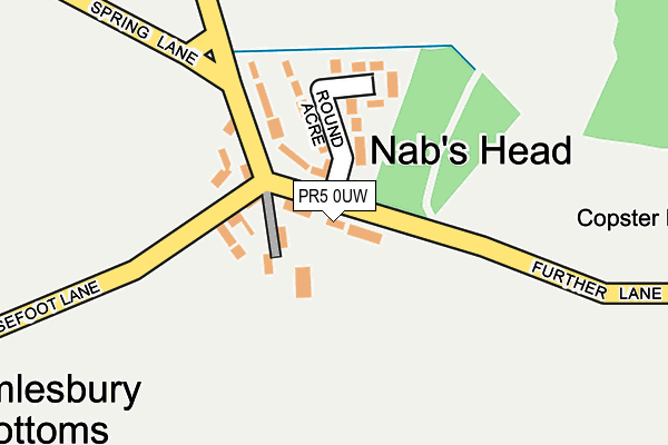 PR5 0UW map - OS OpenMap – Local (Ordnance Survey)