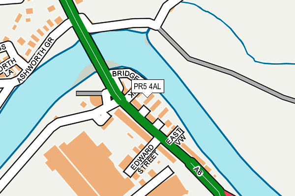 PR5 4AL map - OS OpenMap – Local (Ordnance Survey)