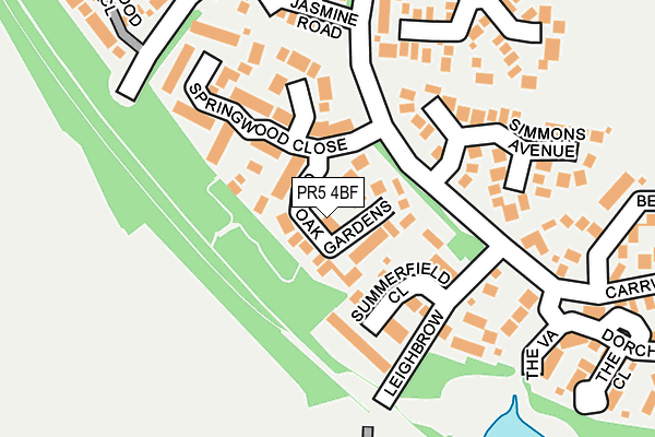 PR5 4BF map - OS OpenMap – Local (Ordnance Survey)