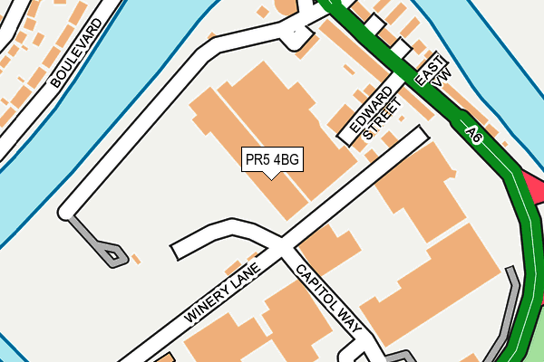 PR5 4BG map - OS OpenMap – Local (Ordnance Survey)