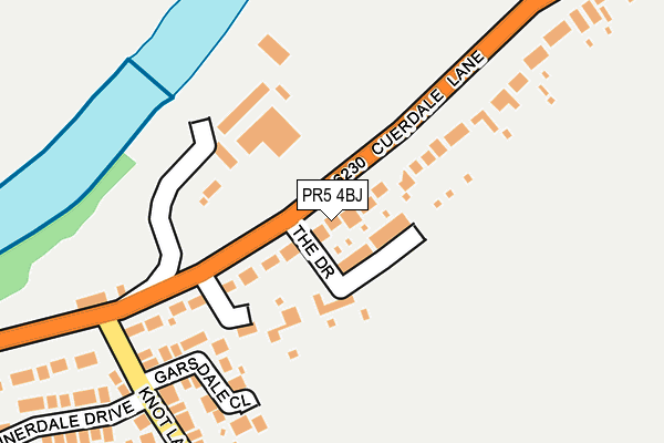PR5 4BJ map - OS OpenMap – Local (Ordnance Survey)