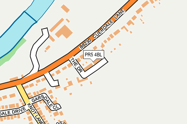 PR5 4BL map - OS OpenMap – Local (Ordnance Survey)