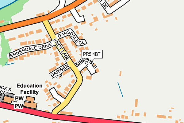 PR5 4BT map - OS OpenMap – Local (Ordnance Survey)