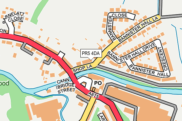 PR5 4DA map - OS OpenMap – Local (Ordnance Survey)