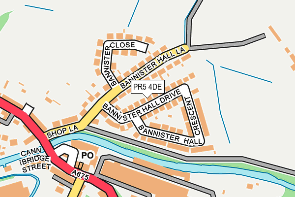 PR5 4DE map - OS OpenMap – Local (Ordnance Survey)
