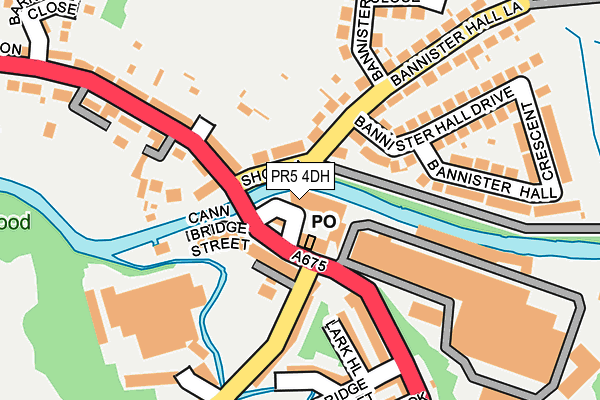 PR5 4DH map - OS OpenMap – Local (Ordnance Survey)