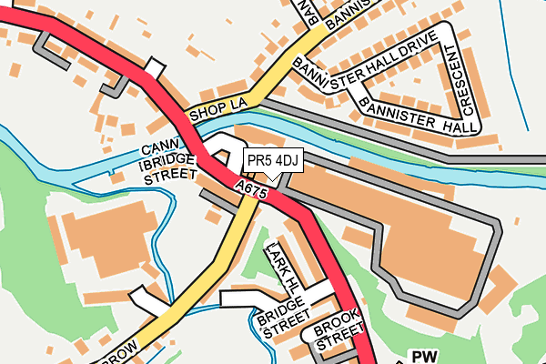 PR5 4DJ map - OS OpenMap – Local (Ordnance Survey)