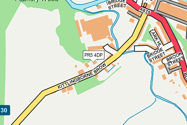 PR5 4DP map - OS OpenMap – Local (Ordnance Survey)