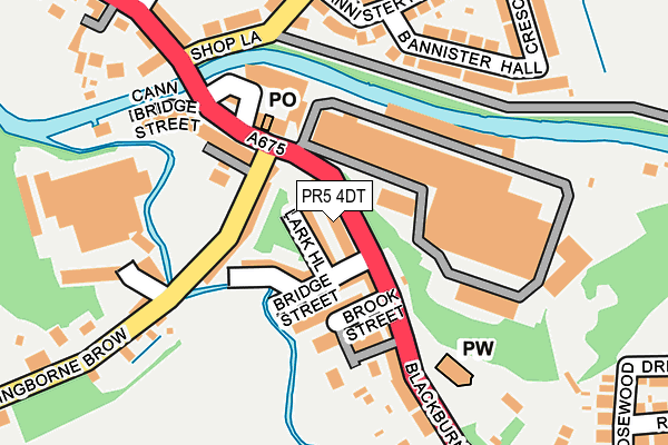 PR5 4DT map - OS OpenMap – Local (Ordnance Survey)