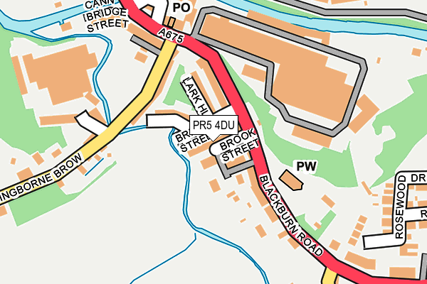 PR5 4DU map - OS OpenMap – Local (Ordnance Survey)