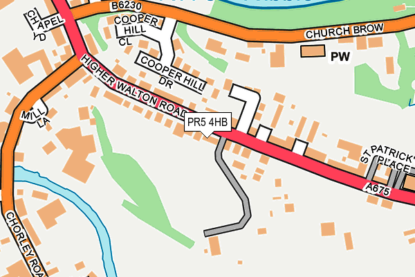 PR5 4HB map - OS OpenMap – Local (Ordnance Survey)