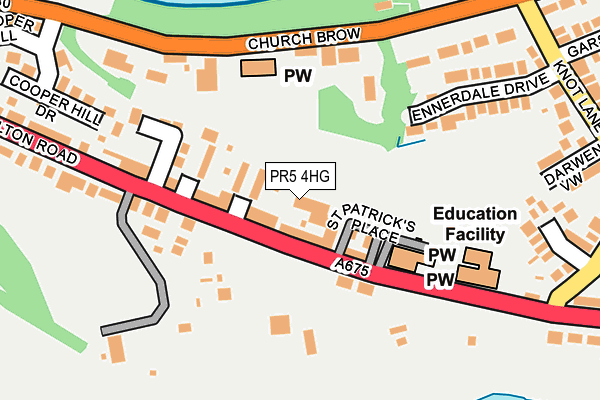 PR5 4HG map - OS OpenMap – Local (Ordnance Survey)
