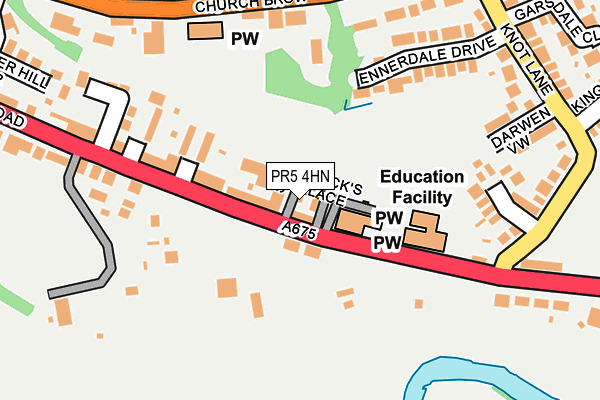 PR5 4HN map - OS OpenMap – Local (Ordnance Survey)