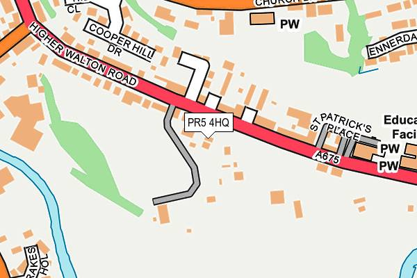 PR5 4HQ map - OS OpenMap – Local (Ordnance Survey)
