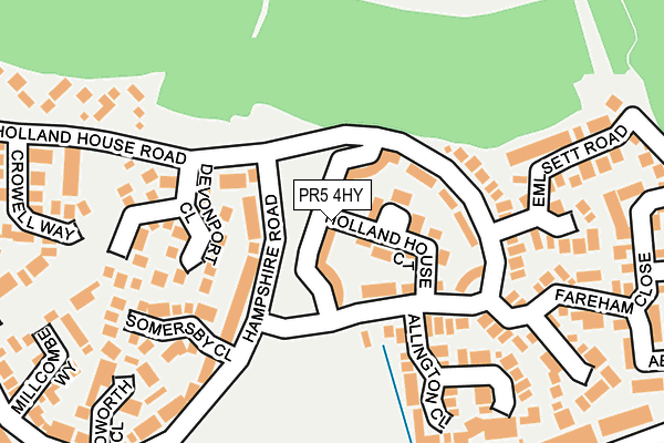 PR5 4HY map - OS OpenMap – Local (Ordnance Survey)