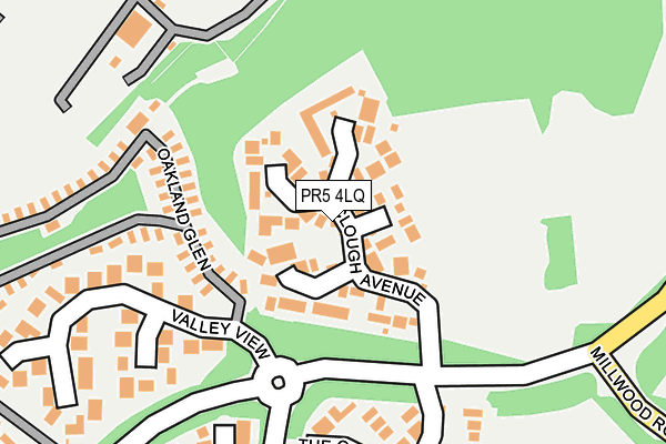 PR5 4LQ map - OS OpenMap – Local (Ordnance Survey)