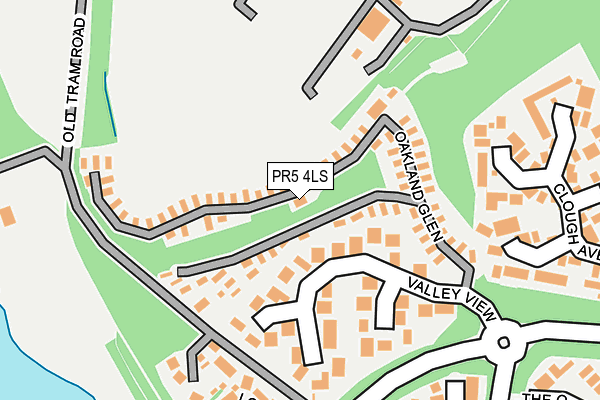 PR5 4LS map - OS OpenMap – Local (Ordnance Survey)
