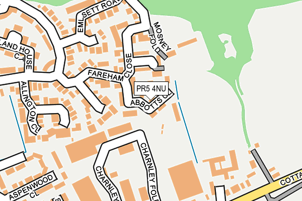 PR5 4NU map - OS OpenMap – Local (Ordnance Survey)