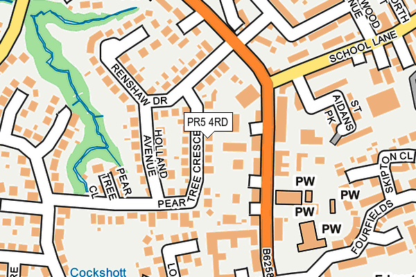 PR5 4RD map - OS OpenMap – Local (Ordnance Survey)