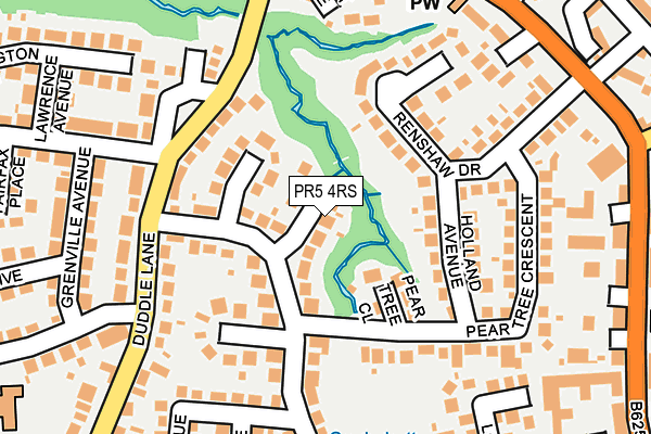 PR5 4RS map - OS OpenMap – Local (Ordnance Survey)