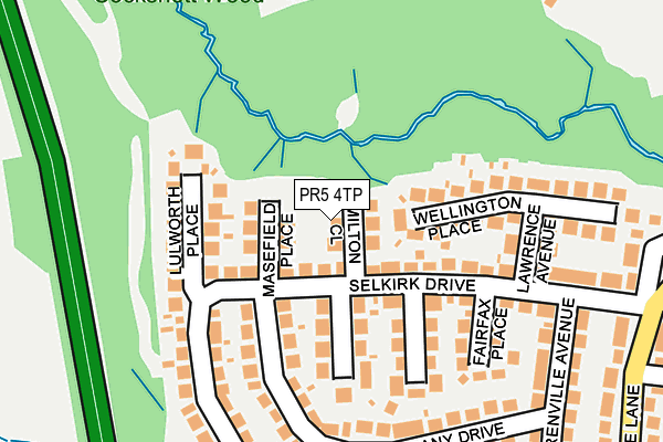 PR5 4TP map - OS OpenMap – Local (Ordnance Survey)