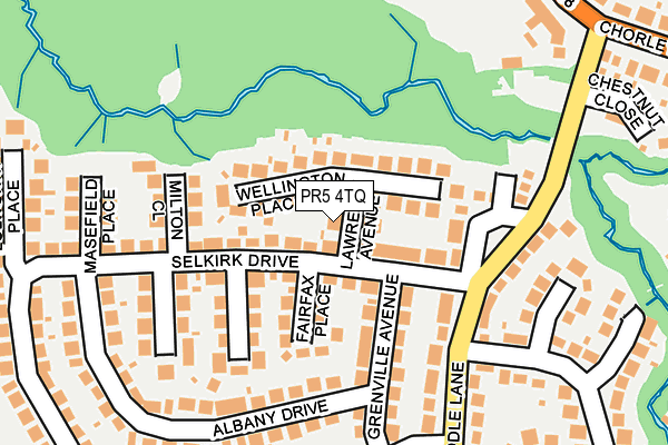 PR5 4TQ map - OS OpenMap – Local (Ordnance Survey)
