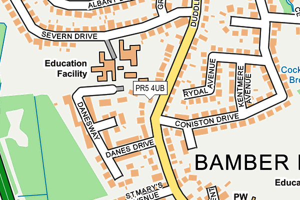 PR5 4UB map - OS OpenMap – Local (Ordnance Survey)