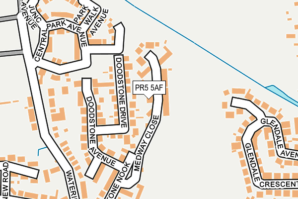 PR5 5AF map - OS OpenMap – Local (Ordnance Survey)
